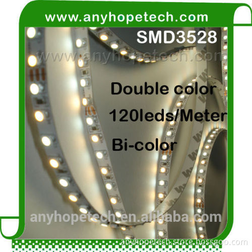 High energy saving two color 600LEDs per roll 48W flexible led strip ligh